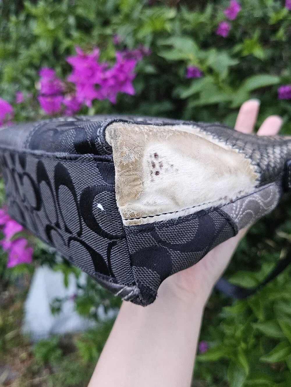 Coach 42005 Y2K Patchwork Shoulder Bag Haircalf Snake Leopard Hangtag Rare